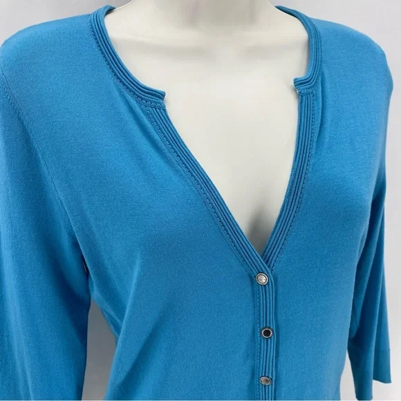 NWT White House Black Market blue cardigan - Picture 5 of 11